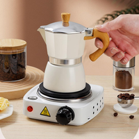 Coffret Cadeau Machine à Café Expresso Portable avec Moulin à Café Manuel et Cafetière Moka
