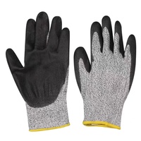 Gants de travail anti-coupure HPPE avec revêtement en nitrile, antidérapants, niveau 5, pour la sécurité au travail