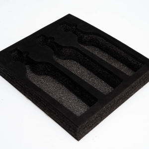 Matériaux auxiliaires de <span class=keywords><strong>transport</strong></span> d'emballage de bouteille de vin antichoc noir en mousse EPE personnalisée - Product Image 6