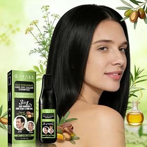 Karıştırmasız Yarı Kalıcı Anında Saç Boyası Kremi Amonyaksız Orta-Uzun Saçlar İçin <span class=keywords><strong>3</strong></span>'ü 1 Arada Formül <span class=keywords><strong>2</strong></span> Tüp (95gx2) Hızlı ve Dağınıklık Yok - Product Image 2