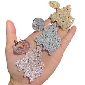 Hip Hop Zinc 15mm Cadena cubana y colgante de rey Collar de plata de oro para <span class=keywords><strong>novio</strong></span> - Product Image 1