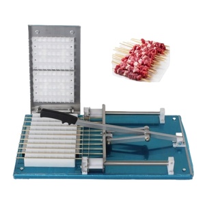 Manual Stainless Steel Skewer Machine BBQ Kebab Meat <b>Stringing</b> for Mutton Lamb Kebab Meat Skewer Making Machine Kebab Machine - Product Image 3