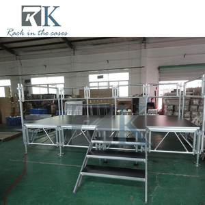 Durable Aluminum Stage Platform with Protective Fence and Guardrail Event Stage for Concert Wedding Outdoor <b>Show</b> - Product Image 4