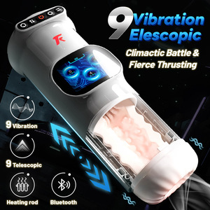 Cross-Border View <b>Vibrating</b> Heating Voice Smart Aircraft Cup Male Masturbation Device Electric Retractable Sex Toy - Product Image 2