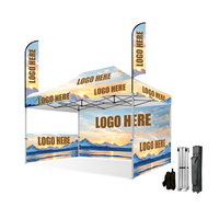 Tente pliable et robuste de toit compacte à montage rapide imperméable à l'eau et élégante avec impression de logo personnalisé de 3x4.5m pour événements en plein air