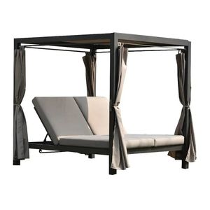 Haute qualité 2*1.6*2 moderne <span class=keywords><strong>en</strong></span> <span class=keywords><strong>plein</strong></span> air hôtel loisirs transat réglable étanche poolside-sunbed acier aluminium <span class=keywords><strong>plein</strong></span> Gazebo - Product Image 1
