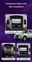 Pour Mitsubishi Pajero V97 V93 2006+ Écran tactile vertical grand format style Tesla Lecteur multimédia de voiture Android GPS Radio Autoradio