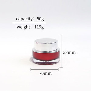 <strong>Double</strong> Wall Plastic Cosmetic Jar Acrylic Body <strong>Beauty</strong> Face Cream Jar Lotion <strong>Container</strong> Cosmetic Plastic Jars - Product Image 5