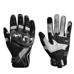 Riding <b>Gloves</b> Leather <b>Touchscreen</b> Unisex Summer Motorcycle <b>Gloves</b> Black - Product Image 1