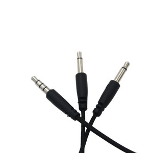 3.5mm To 3.5mm Audio <b>Cable</b> <b>Splitter</b> For Mobile Phone Digital Devices Black Plastic Tin Plated Copper Core - Product Image 5