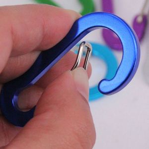 Custom Camping Locking Metal Spring <b>Hook</b> Durable Aluminum Alloy Flat #5 Calabash Shaped Carabiner Custom Logo Laser Engraved - Product Image 6