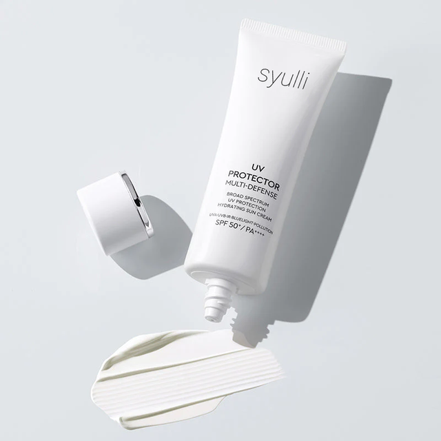 Private Label 50ml Multi Defense Hydrating Facial Sun Cream SPF 50+ PA++++ Moisture Anti-Aging Whitening Squalene Cruelty-Free