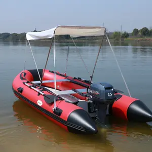 Barco inflável com piso de alumínio e tubo de ar de pvc de alta pressão para venda