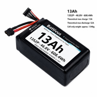 Paket Baterai Li-ion Battivus 13S2P 48V 13Ah dengan Sel Molicel M65A untuk Drone UAV VTOL Jarak Jauh, Pemetaan FPV, Pengeluaran Daya 608.4Wh