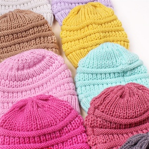Nouveau-né chaud épais Beanie chapeau hiver automne bébé enfants Crochet Bonnet enfants casquette chapeau pour 0-3 ans enfant en bas âge garçon fille - Product Image 2