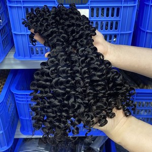 Cheveux humains en vrac FH Body Wave Kinky Curly pour micro-tresses, dreadlocks au crochet, tressage bohème, extensions 100% cheveux humains - Product Image 4
