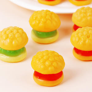 Toptan Özel Karışık Meyve Aromalı Jöle Vitaminleri Sakızlı Şekerler Tatlı ve Ekşi Helal Sertifikalı Mini Burger Şeklinde Sakızlar - Product Image 6