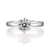 Bague classique à 6 griffes en moissanite, en argent 925, bijoux fins pour femme, bague de fiançailles pour femme