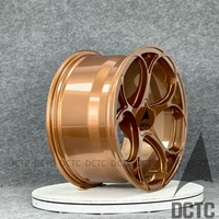 Nouvelle jante de voiture DCTC monobloc de luxe en alliage forgé, design maille dorée, concave profond, ajustement universel 5x114.3 5x120