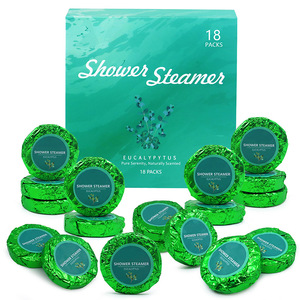 Ducha vaporera aromaterapia eucalipto ducha tabletas 18 piezas en caja aceite esencial burbujas baño tabletas - Product Image 1