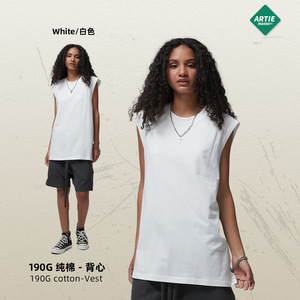 เสื้อกล้ามทรงบ็อกซี่ผ้าคอตตอนถักนิตติ้ง 275 GSM สไตล์ลำลอง รุ่นใหม่ล่าสุด ลุควินเทจ ขอบดิบ ซักแบบเรโทร - Product Image 3