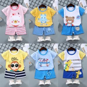 Nuova moda abbigliamento Casual <span class=keywords><strong>da</strong></span> ragazza Set 2 pezzi <span class=keywords><strong>giochi</strong></span> per bambini all'aperto Set di pantaloncini <span class=keywords><strong>da</strong></span> t-shirt con stampa modello carino all'ingrosso - Product Image 2