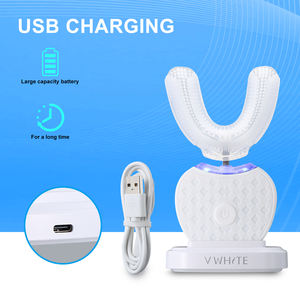 Set di spazzolini elettrici professionali <span class=keywords><strong>Sonic</strong></span> e a forma di U per adulti e bambini, sbiancamento dei denti con tecnologia a luce blu - Product Image 4