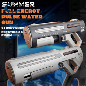Pistola de Agua Grande, Manual, Automática y Eléctrica, Color Gris Plateado, Juguete de Piscina para Niños y Adultos, Novedad de Verano - Product Image 6