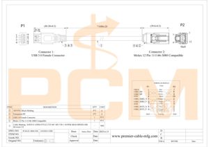 Cable <span class=keywords><strong>Adaptador</strong></span> Compatible <span class=keywords><strong>Molex</strong></span> 111146-3080 de 12 Pines Macho <span class=keywords><strong>a</strong></span> <span class=keywords><strong>USB</strong></span> 3.0 Hembra, Cable de Transferencia de Datos Automotriz HSAutoLink para Cadillac - Product Image 6