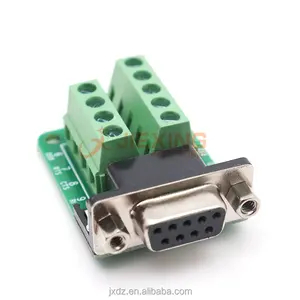 DB9-M2 DB9 D-sub 9 pinos fêmea para placa de bloco de terminais, conector de porta serial para bloco de terminais, placa conversora sem solda