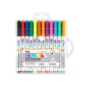 12 لونًا من أقلام الرسم المائي ، أقلام سحرية ، أقلام دودل ملونة, أقلام تعليم مبكر ، سبورة بيضاء ، أقلام رسم ملونة