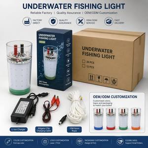 Lampe de pêche au calamar Osum rechargeable 360° °   Lampe submersible LED verte, étanche, attirant les poissons de nuit en mer, avec corde - Product Image 6