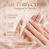 Forsense Faux Ongles à Presser Faits Main, Couverture Complète Française, Fournitures d'Ongles Artificiels en Gros, Ongles Réutilisables de Luxe pour Doigts