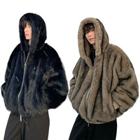 Manteau en cuir synthétique à fausse fourrure de renard pour homme, tendance automne-hiver 2025, manteau en cuir synthétique à fausse fourrure, manteau épais et chaud tendance