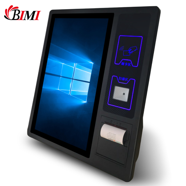 21.5 '' Queue Management System Kiosk Advertising Equipment Touch Restaurant Self Service Kiosk for Coffee Shop Cinema