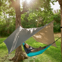Bâche de camping légère et portable de 17 pieds, auvent pare-soleil avec matériaux imperméables et résistants aux UV pour les aventures en plein air, hamac
