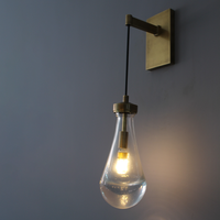 Yihao Lampes murales en cristal en laiton modernes faites à la main pour les salons d'hôtel Éclairage blanc chaud avec installation de vente en usine