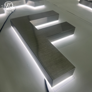 Letras <span class=keywords><strong>de</strong></span> Canal Retroiluminadas Cromadas para Rótulos <span class=keywords><strong>de</strong></span> Tiendas, Letreros Comerciales Personalizados con Retroiluminación a Precios <span class=keywords><strong>de</strong></span> Fábrica - Product Image 6