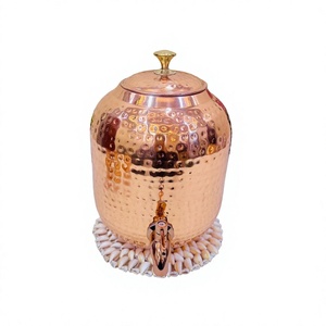 Custom Engraved Copper Water Dispenser Handmade Copper <b>Drinkware</b> Manufacturer Exporter - Product Image 1