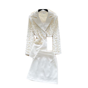 ชุดเซ็ต 2 ชิ้น สไตล์หรูหราสำหรับผู้หญิง เสื้อและกางเกงเอวสูง ขายส่ง - Product Image 5