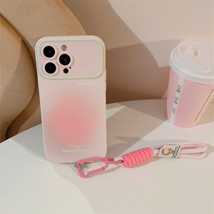 <span class=keywords><strong>Coque</strong></span> de téléphone rose pour fille, effet halo, pour <span class=keywords><strong>iPhone</strong></span> 17 16 14, étui 15 13 Promax avec <span class=keywords><strong>cordon</strong></span>, étui souple Niche 11 12 - Product Image 3
