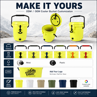 Glacière isotherme rotomoulée 14QT avec robinet, distributeur portable d'eau et de glace pour le camping, la pêche et les pique-niques
