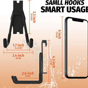 ตะขอแขวนผนังแบบตะแกรง 8 ชิ้น รับน้ำหนักได้มาก ผลิตจากเหล็กเคลือบผง ทนทาน รับน้ำหนักได้ 30 ปอนด์ สีดำ ตะขอแขวนเก็บของแบบตะแกรง ผลิตตามแบบ OEM - Product Image 5