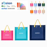 Sac fourre-tout personnalisé avec logo, PVC imperméable, vente en gros, écologique, réutilisable, sac de shopping, cadeau d'entreprise, OEM