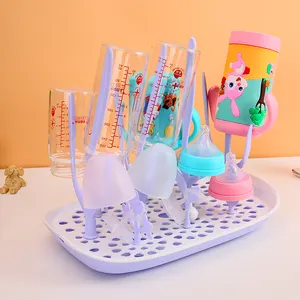 Potable Cute Design Easy Cleaning Compact Baby Bottle Drying Rack