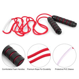 Ensemble de cordes <span class=keywords><strong>à</strong></span> <span class=keywords><strong>sauter</strong></span> rigides et lourds, pour adultes et enfants, en Nylon, rouge - Product Image 4