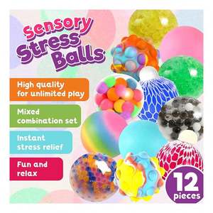 Hot New TPR Squishy <b>Ball</b> for Adults & 5 to 7 Years Anxiety Relief Stress Relief Toy with Texture Customized Color - Product Image 2