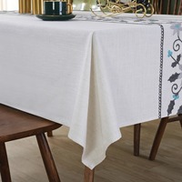 Nappe de table brodée fantaisie en tissu floral soluble dans l'eau, durable, pour mariage, salle à manger, hôtel, vente en gros