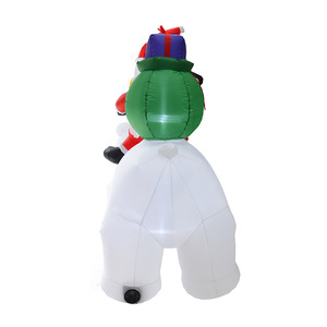 Amazon tatil dekorasyon için sınır ötesi beyaz ayı şişme Santa Claus binmek bohead head noel atmosferi süslemeleri - Product Image 5