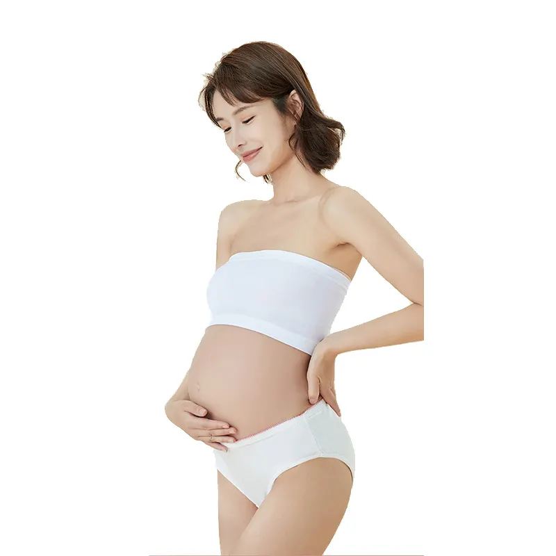 100% Pure Cotton Underwear Travel Panties High Cut Briefs White High Waist Disposable Maternity Underwear